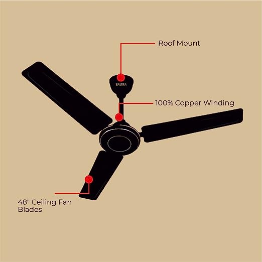 BALTRA Wing Pro 48Inch Ceiling Fan BF-189(Pack Of 1) Black BALTRA Wing Pro 48Inch Ceiling Fan BF-189(Pack Of 1) Black